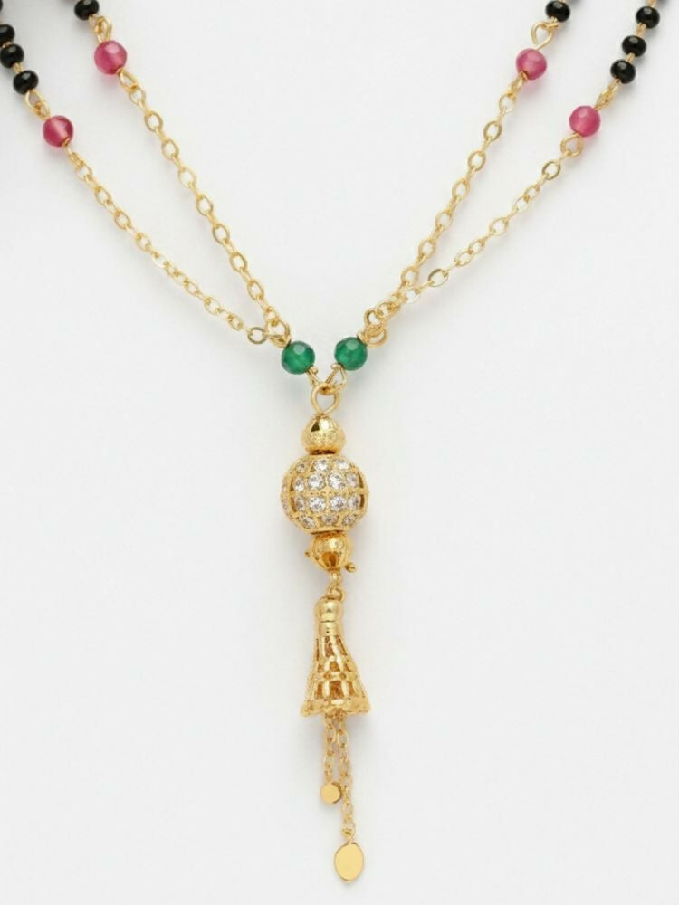 NVR Women Gold Plated Artificial Beaded Mangalsutra - Distacart
