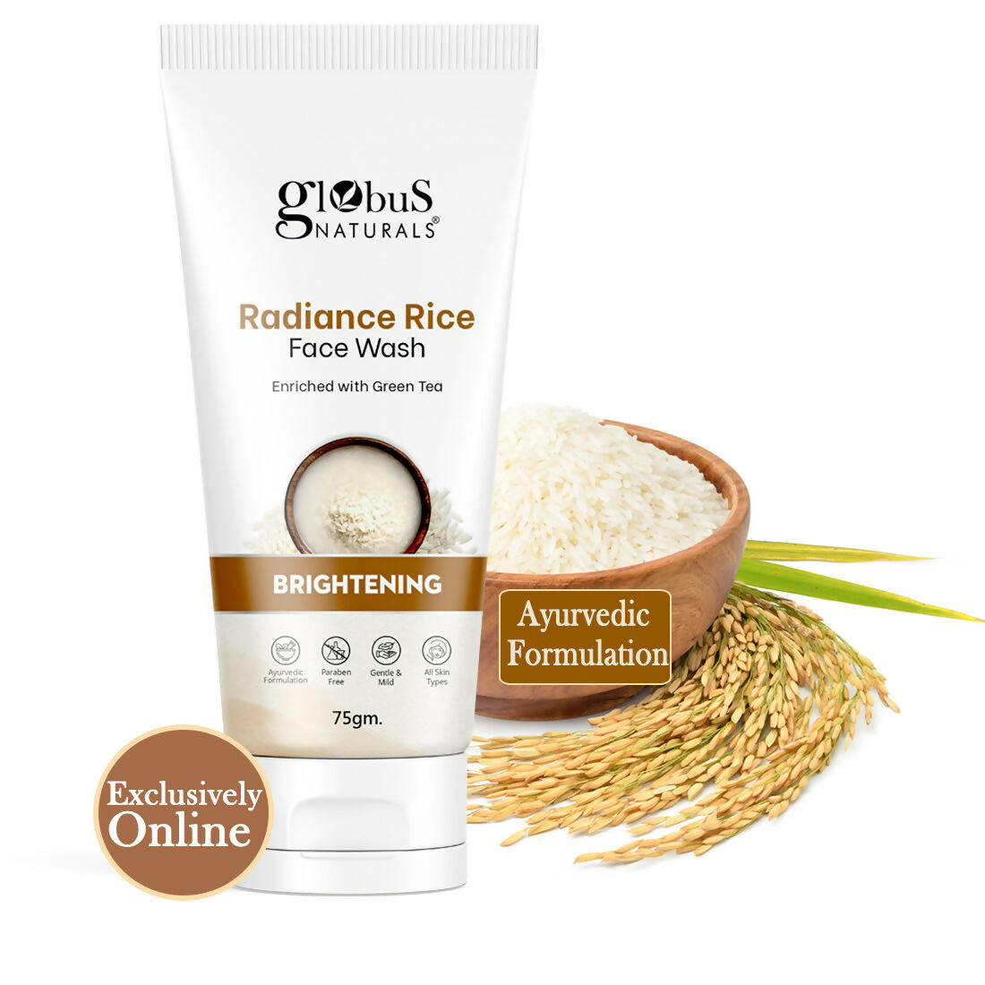 Globus Naturals Radiance Rice Face Wash - Distacart