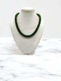 Inhanns Noor-E-Jalwa – Handmade Crystal Bead Necklace -Adjustable - Green Only Necklace