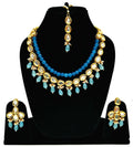 Joban Fashion Hand Made High Quality Gold Plated Base Metal Alloy Kundan Stone Studded Kundan Jewellery Set
