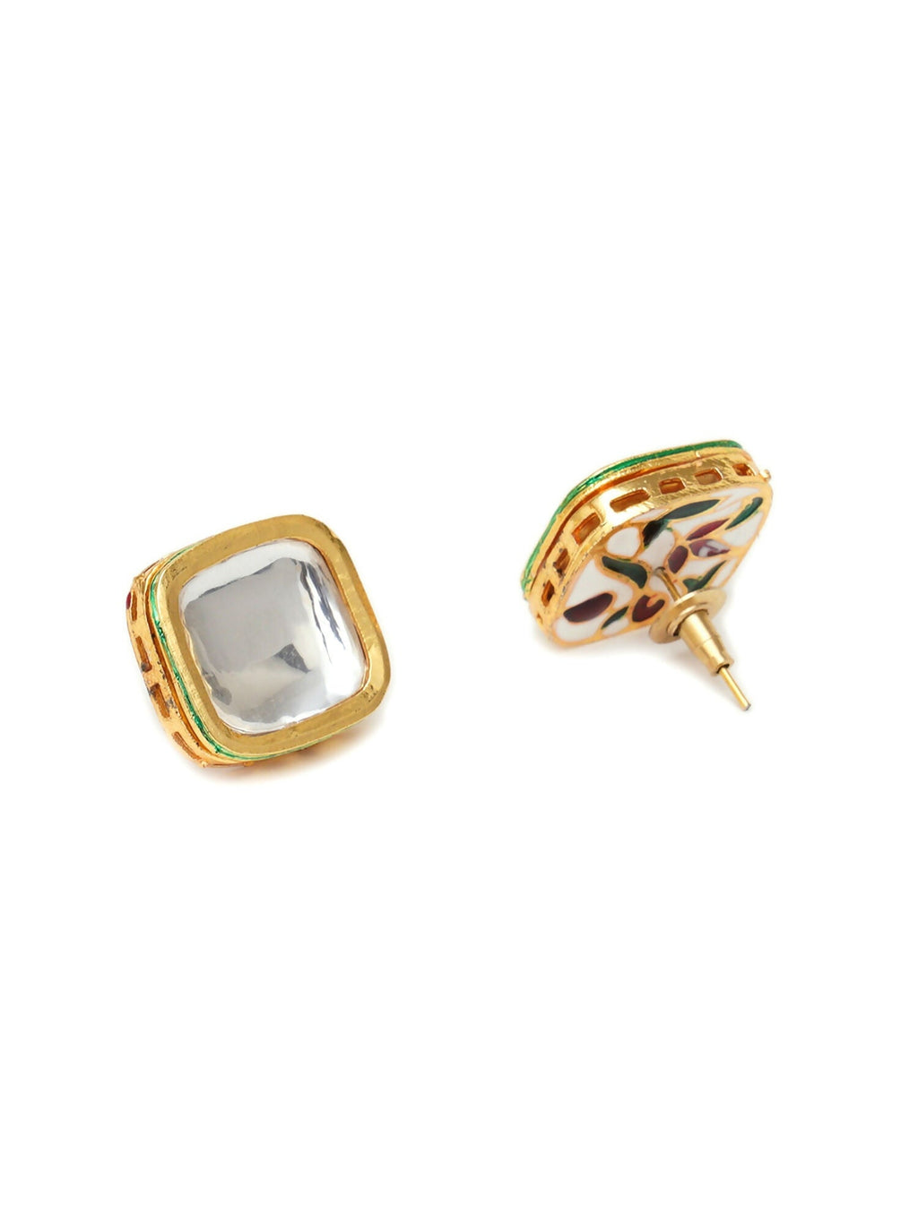 Kundan Studs (Gold) - Ruby Raang - Distacart