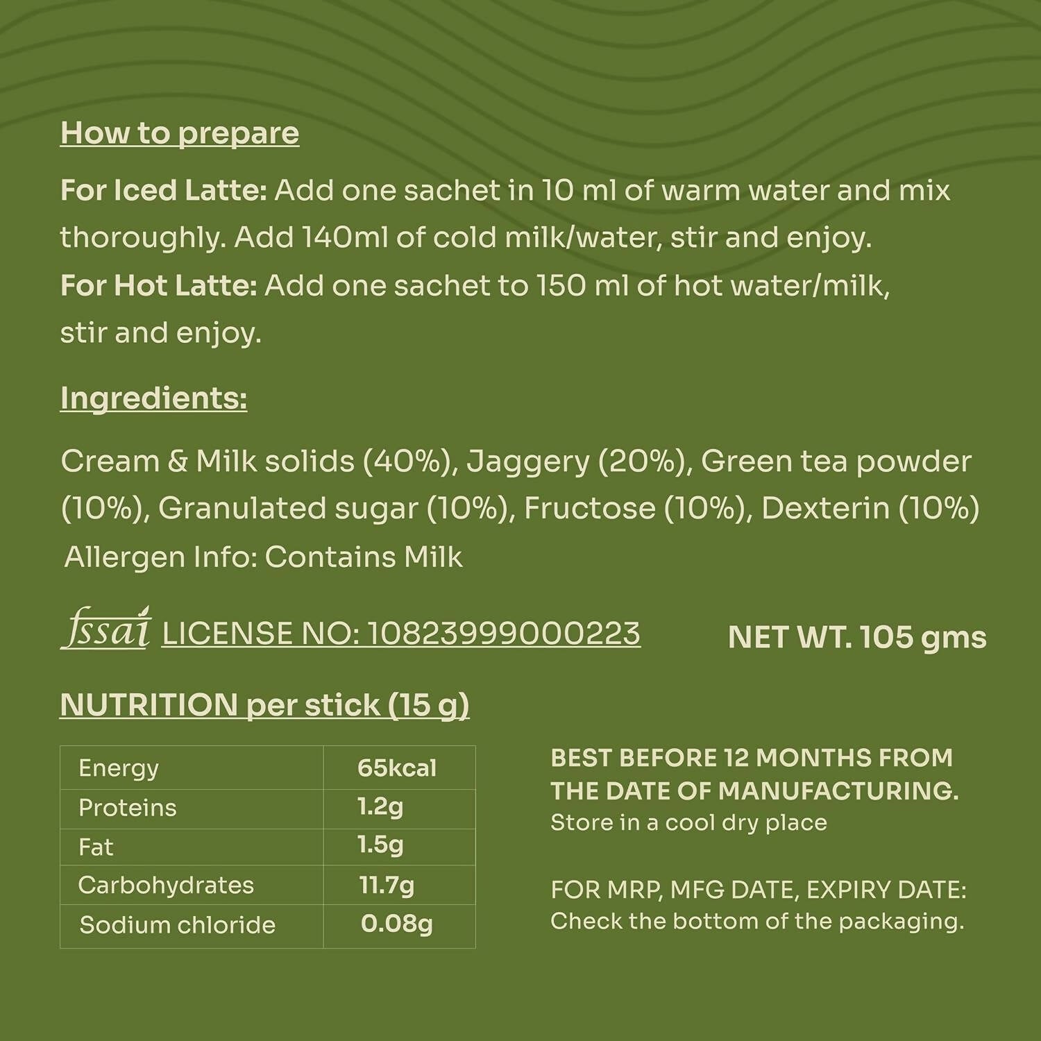 Chiran Instant Matcha Latte Premix Sachets - Distacart