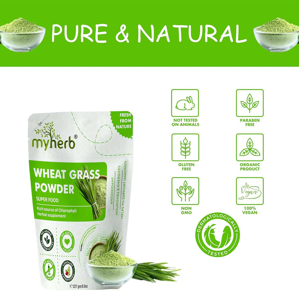 Myherb Natural Organic Wheat Grass Powder - Distacart