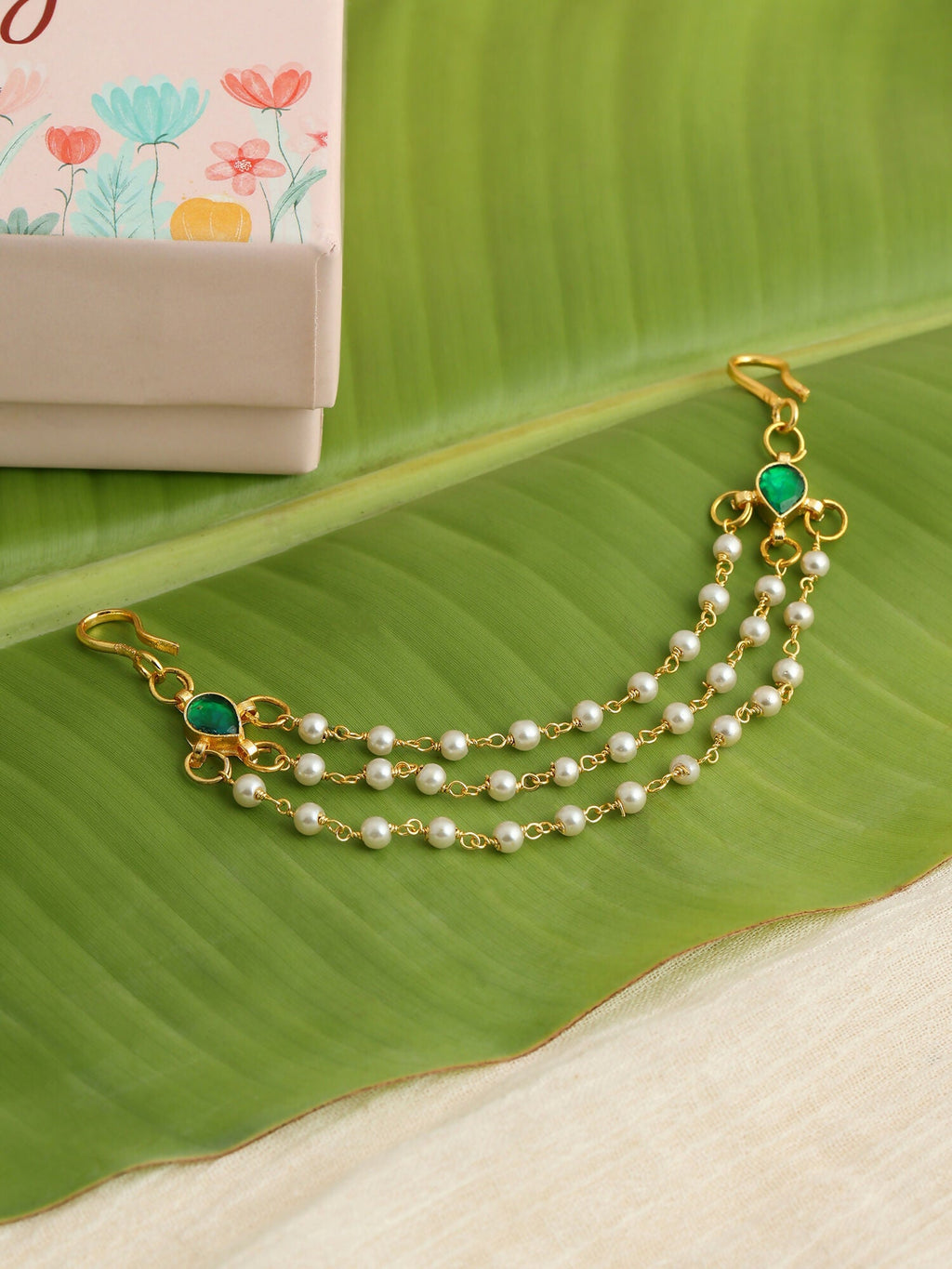 Ruby Raang Kundan Hair Accessory