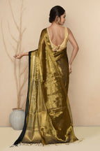 Joban Fashion Gold Black Tissue Saree