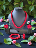 Inhanns Rangshine 4-In-1 Crystal Glam Set - Handmade - Red