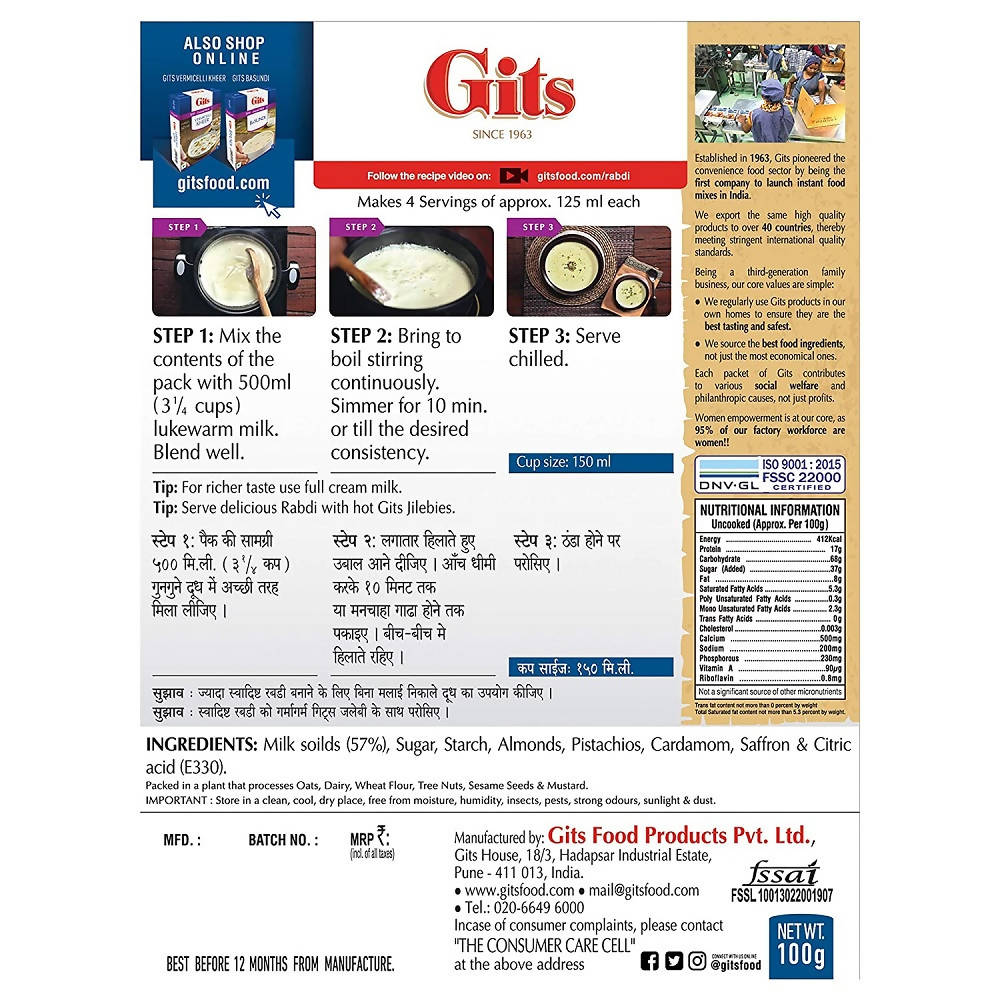 Gits Rabdi Dessert Mix
