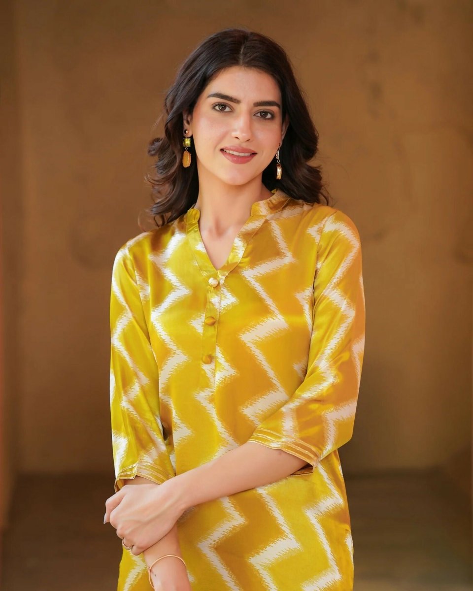 Aayaa Pure Muslin printed Kurti & Pant - Multi Color