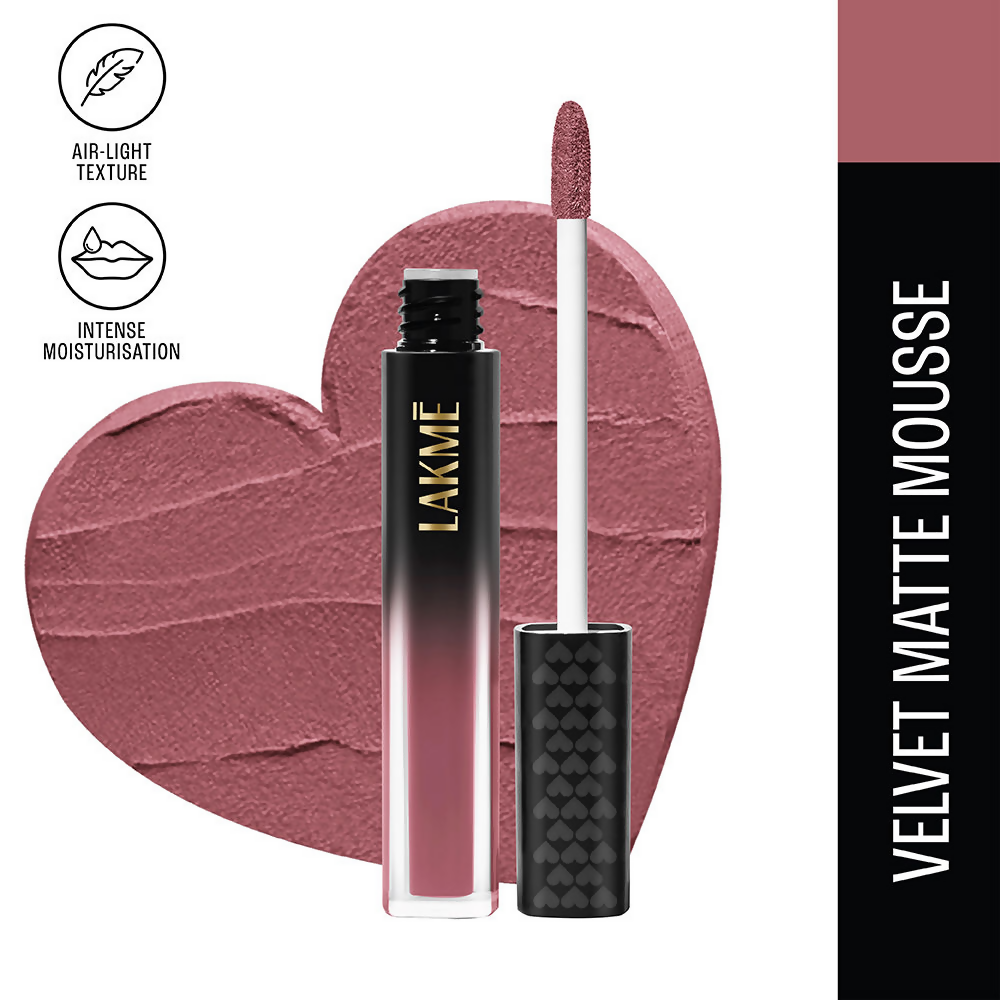 Lakme Xtraordin-Airy Velvet Matte Lip Mousse - Date Night Pink