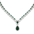 Nuyug Celestial Emerald Cubic ZIrcon Necklace Set