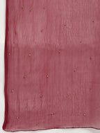 Rudra Bazaar Wine Angrakha Style Flared Anarkali Kurta with Pyjamas & Dupatta - Distacart