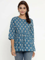 Miravan Women's Cotton Floral Print Tunics
