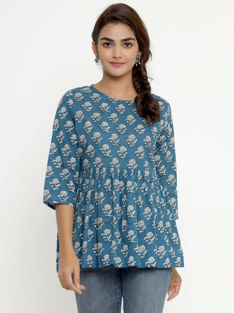 Miravan Women's Cotton Floral Print Tunics