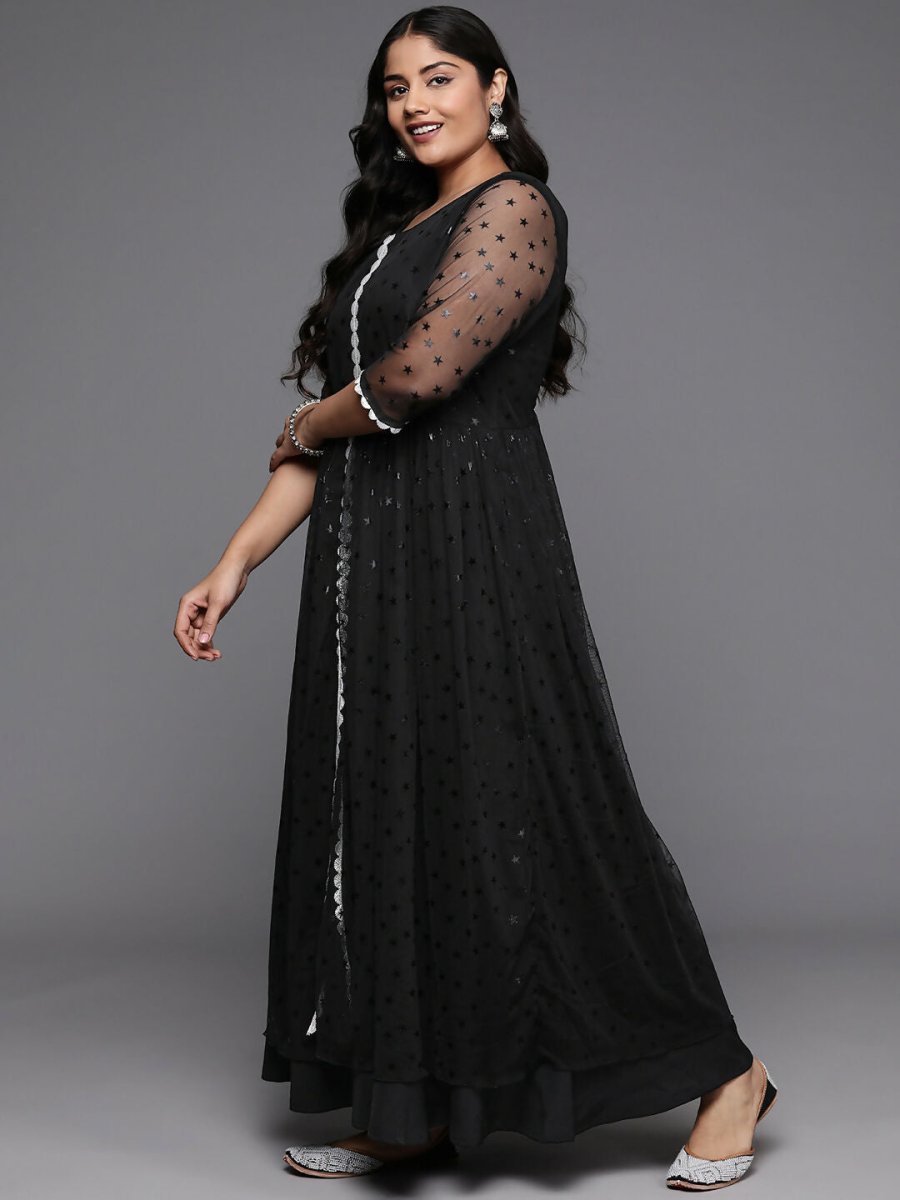 Ahalyaa Women's Traditional wear Ethnic Dress - Black - Distacart