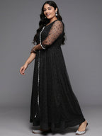 Ahalyaa Women's Traditional wear Ethnic Dress - Black - Distacart