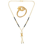 AanyaCentric Gold-plated Mangalsutra & Ring Set - Distacart
