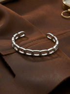 NVR Men's Silver Plated Cuff Bracelet - Distacart
