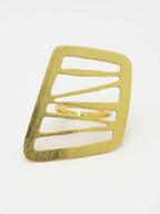 NVR Women Gold-Polished Solid Adjustable Finger Ring