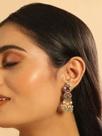Nuyug 18K Gold Plated Divine Gold Tone Beaded Necklace Set
