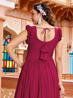 Joban Fashion Rani Readymade Dress With Sequins embroidery Work - Distacart