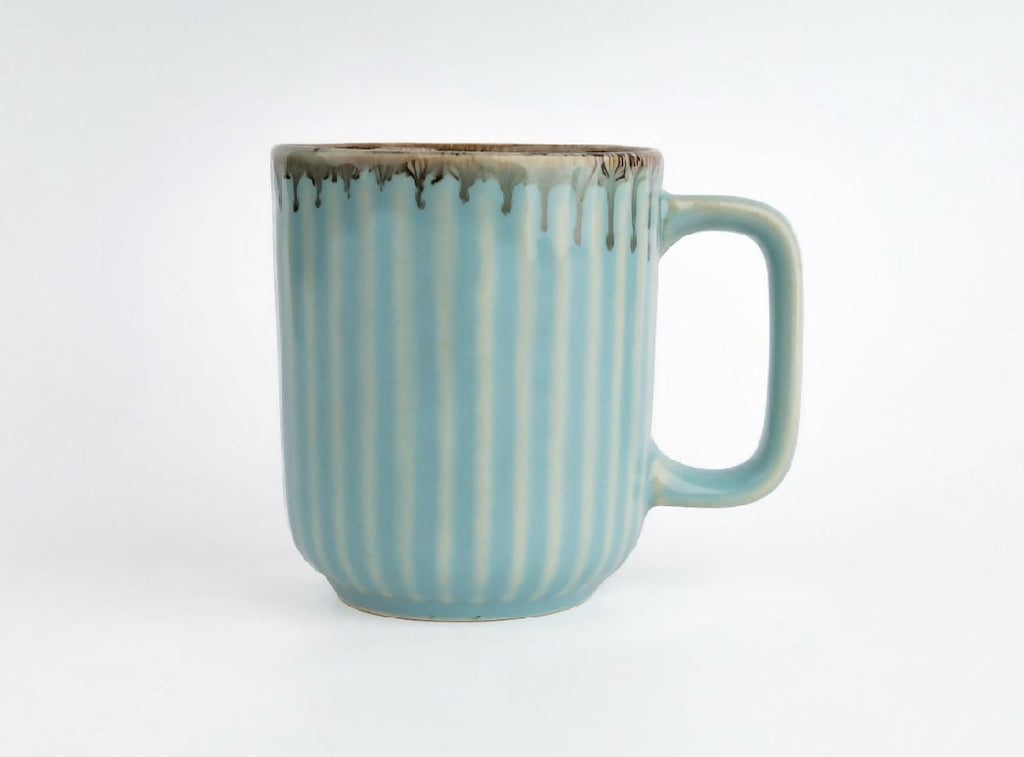 Simply Soho Aqua Drizzle Mugs
