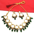 Joban Fashion Hand Made High Quality Gold Plated Base Metal Alloy Kundan Stone Studded Kundan Jewellery Set