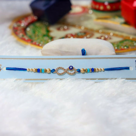 Indianvibez Evil Eye Elegance With Stone Designer Rakhi