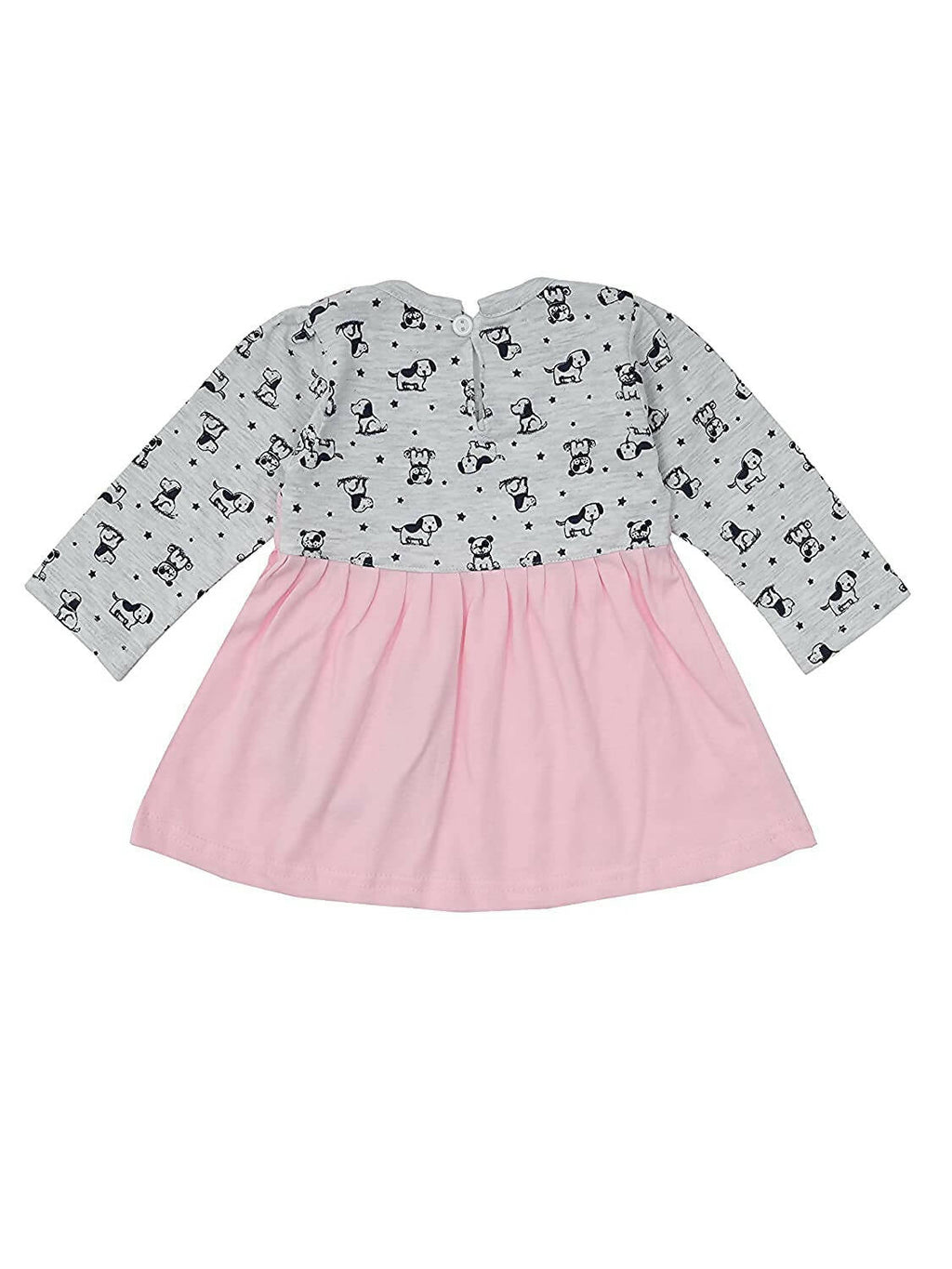 NammaBaby Baby Girl's A-Line Mini Frock Dress - Pink Grey