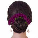 Purple Velvet Rose Gajra