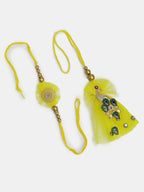 NVR Women & Men Set of 2 Yellow Peacock Design Bhaiya Bhabhi Rakhi With Roli Chawal - Distacart