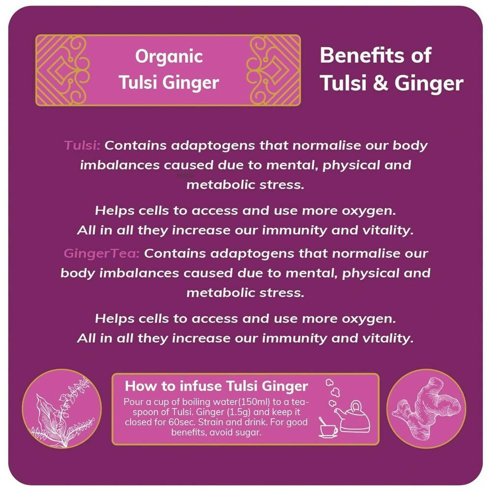 24 Mantra Organic Tulsi Ginger Tea Powder - Distacart