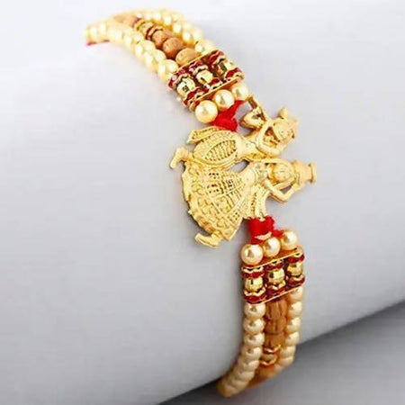 Krishna Designer Rakhi and Almond Treat Chocolate
