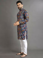 Anaita Multicolor Printed Cotton Straight Kurta