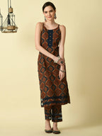 Myshka Women's Multi Straight Printed Kurta