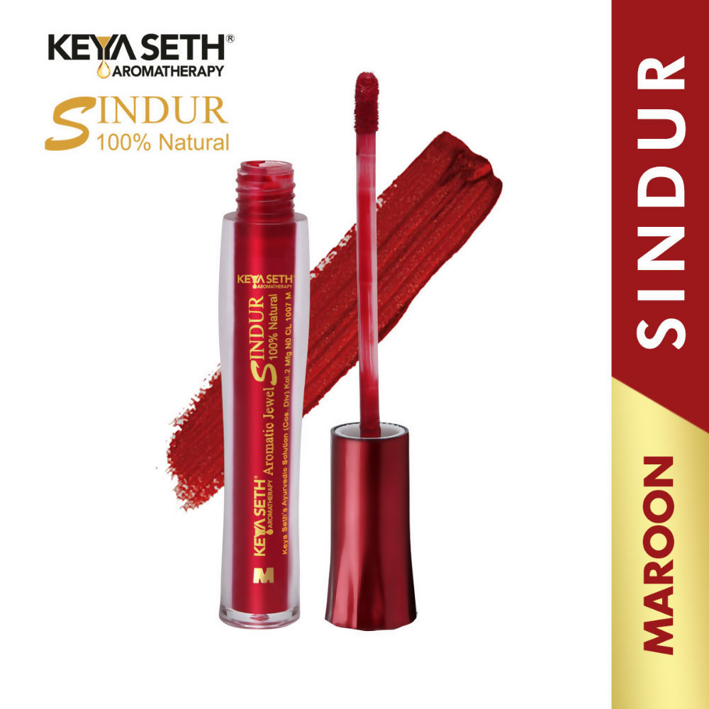 Keya Seth Aromatherapy 100% Natural Liquid Sindoor - Maroon - Distacart