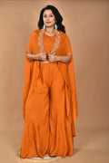 Morchari Women And Hand Embroidery Palazzo Set-Mustard