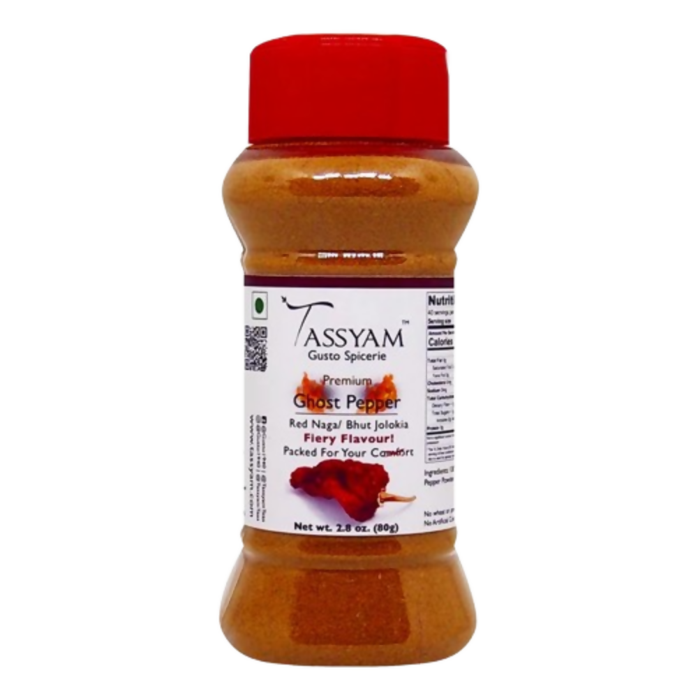 Tassyam Organics Premium Bhut Jolokia Powder - Distacart
