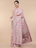 Light Pink Silk Blend Woven Design Saree With Unstitched Blouse Piece - Aloki