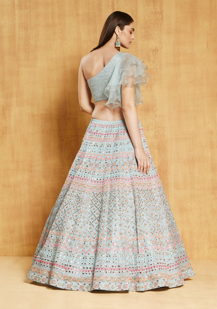 Lehenga Mart Glamorous Designer Lehenga Choli for Bridal and Bridesmaids Wedding Wear Choli