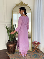 The52 Women's Gorgeous Rayon Embroidery work Straight Kurta with Pant and Dupatta Set - Distacart