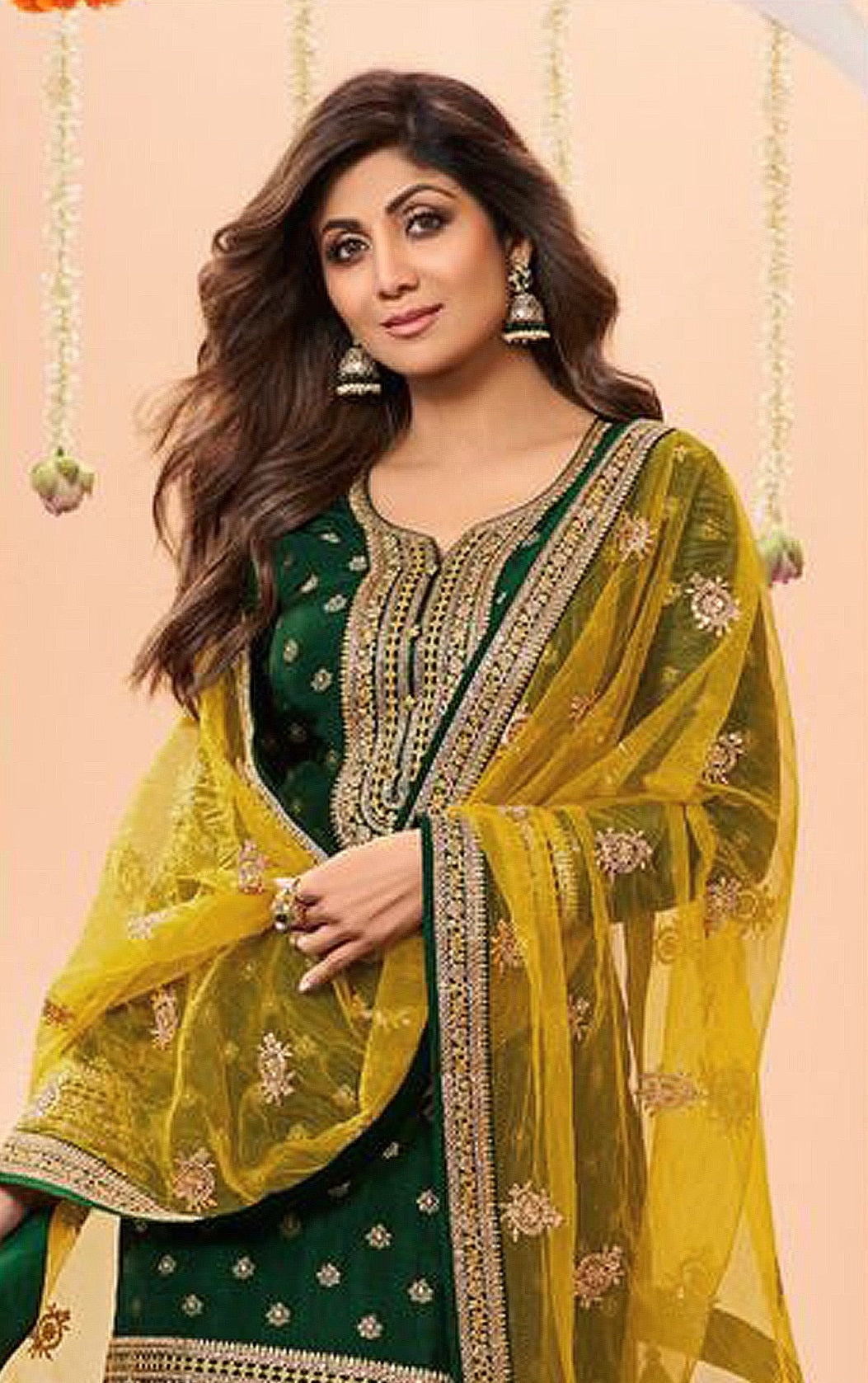 Anaita Green Embroidered Viscose Patiala Salwar Suit - Distacart