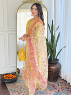 The52 Women's Gorgeous Rayon Embroidery work Straight Kurta with Pant and Dupatta Set - Distacart