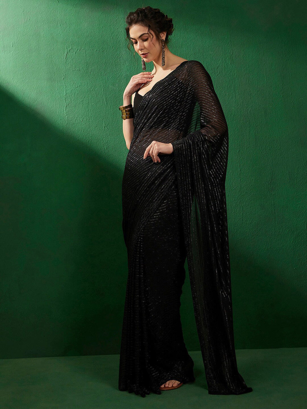 Sangria Embellished Party Wear Saree