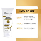 The Skin Story Sulphate Free Anti Frizz Keratin Hair Conditioner, Instant Gloss Smooth Shine, Vit E