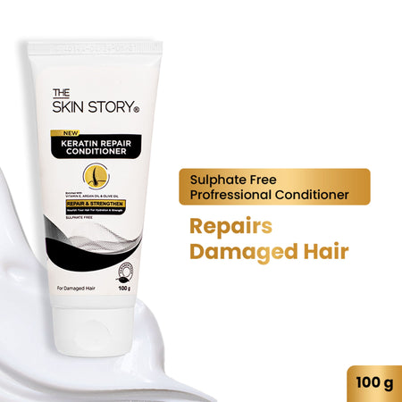 The Skin Story Sulphate Free Keratin Conditioner For Coloured Dry Frizzy Damaged Hair With Vitamin E