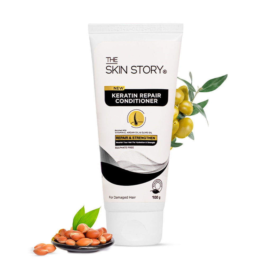 The Skin Story Sulphate Free Keratin Conditioner For Coloured Dry Frizzy Damaged Hair With Vitamin E