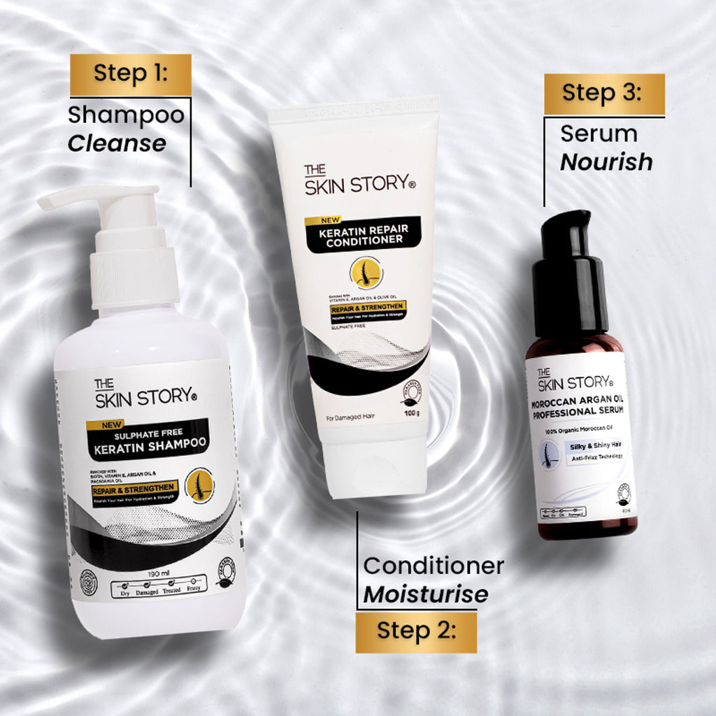 The Skin Story Sulphate Free Keratin Conditioner For Coloured Dry Frizzy Damaged Hair With Vitamin E