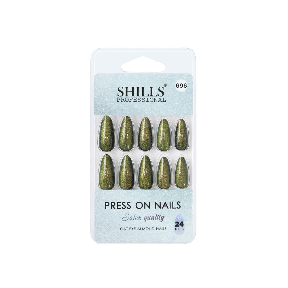 shills professional reusable press on nails log almond spn696