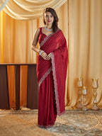 kasee Embellished Beads and Stones Silk Blend Saree - Distacart