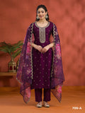 Anaita Maroon Silk Embroidered Viscose Thread Zari Work Salwar Suit - Distacart